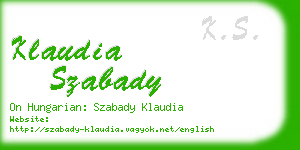 klaudia szabady business card